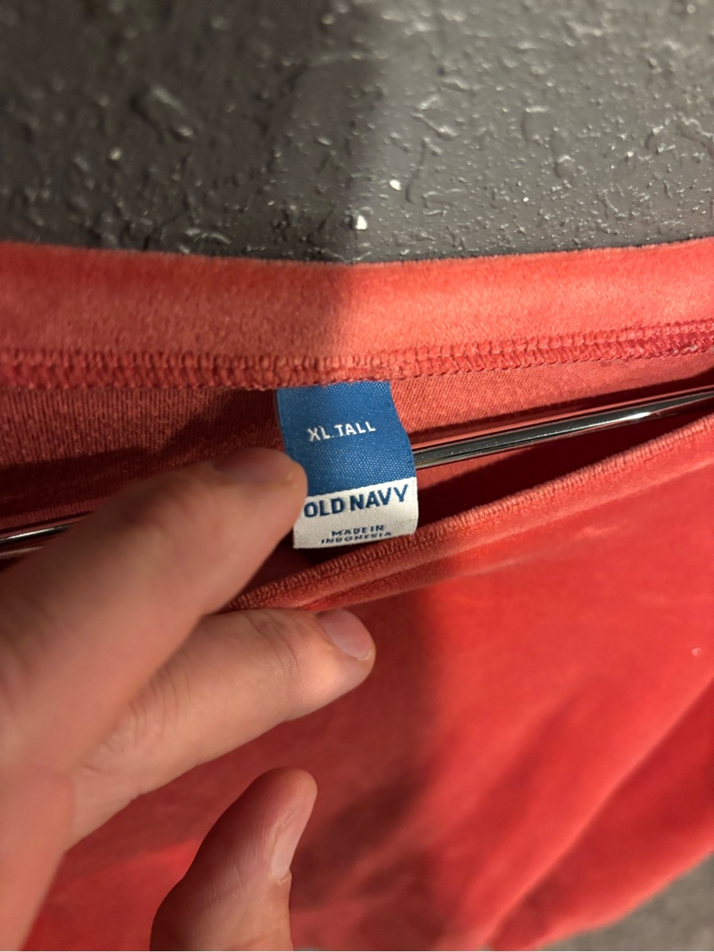Old Navy Red Velour Boxy Pullover Sweatshirt - Picture 4 of 4